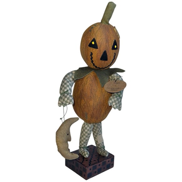 Vintage Primitive Pumpkin Jack o Lantern Doll Lang Jack in the Box 2005 - Picture 8 of 16